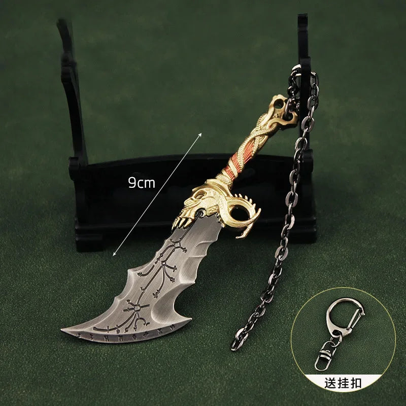 Aprobado por Kratos: Llavero Espadas del Caos – 9 cm de furia pura