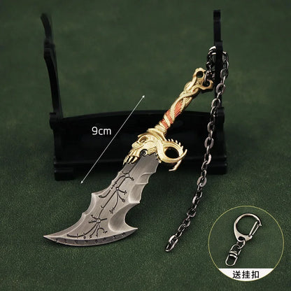 Aprobado por Kratos: Llavero Espadas del Caos – 9 cm de furia pura
