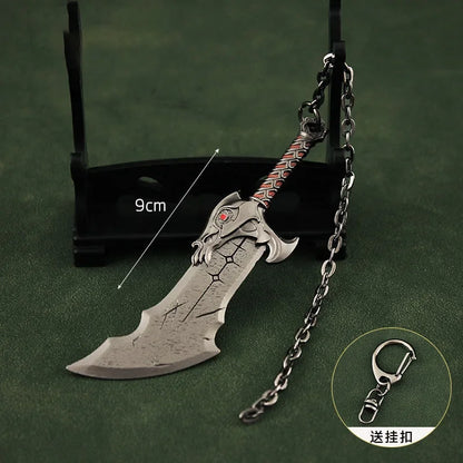 Aprobado por Kratos: Llavero Espadas del Caos – 9 cm de furia pura